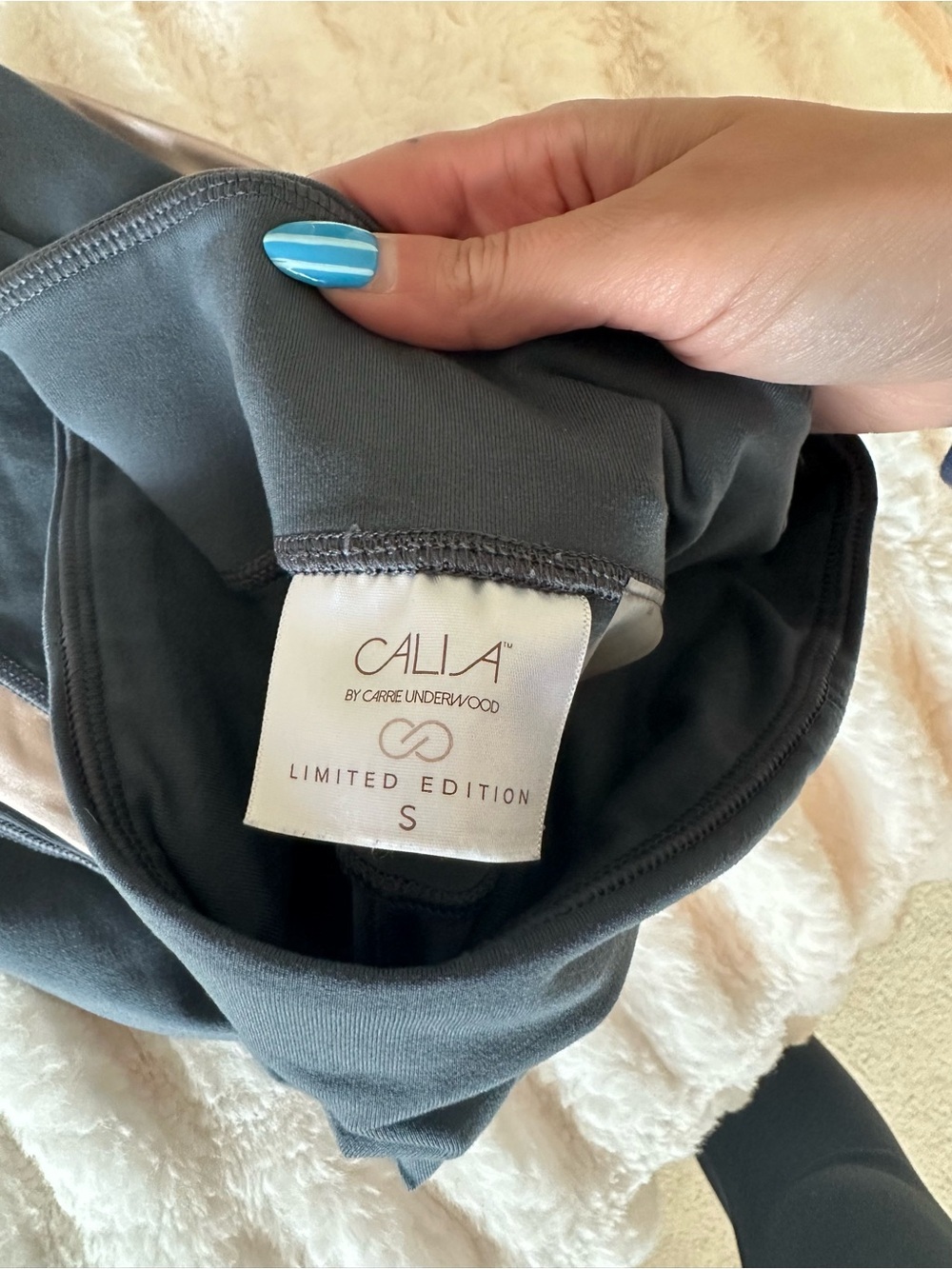 Calia High Waist Dark Gray Leggings with Rose Gold Panels Size S - Picture 5 of 6
